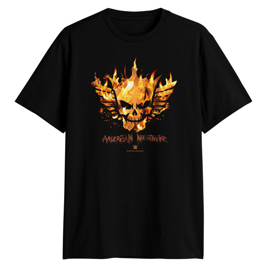 WWE Cody Rhodes American Nightmare Fire Claim Your Kingdom Adult T-Shirt(LG, Black) Amazon