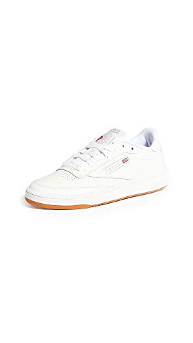 Reebok Women Club C 85 Sneaker, White/Light Grey/Gum, 7.5 Amazon
