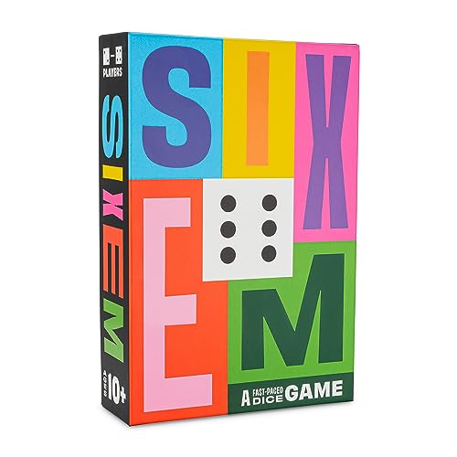 Hootenanny Games SIXEM: The Ultimate Race-to-Win Dice Game – Colorful, Fast-Paced Fun for All Ages, 2-4 Players, Ages 10+ Amazon