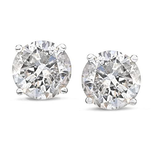 Amazon Essentials Certified 14k White Gold Diamond with Screw Back and Post Stud Earrings Amazon