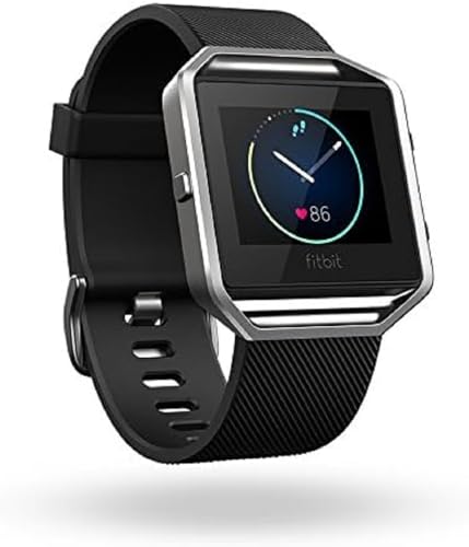 Fitbit Blaze Smart Fitness Watch with Time Display, Black, Silver, Small (5.5 - 6.7 inch) (US Version) Amazon