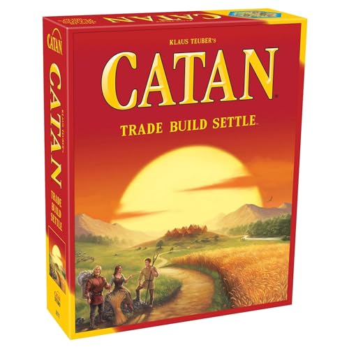 Catan (Base Game) Adventure Board Game for Adults and Family | Ages 10+ | for 3 to 4 Players | Average Playtime 60 Minutes | Made by Catan Studio Amazon