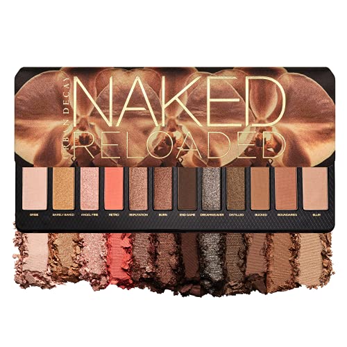 URBAN DECAY Naked Reloaded Eyeshadow Palette, 12 Universally Flattering Neutral Shades - Ultra-Blendable, Rich Colors with Velvety Texture - Set Includes Mirror Amazon